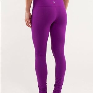 Lululemon Wunder Under Purple Reversible Pant
